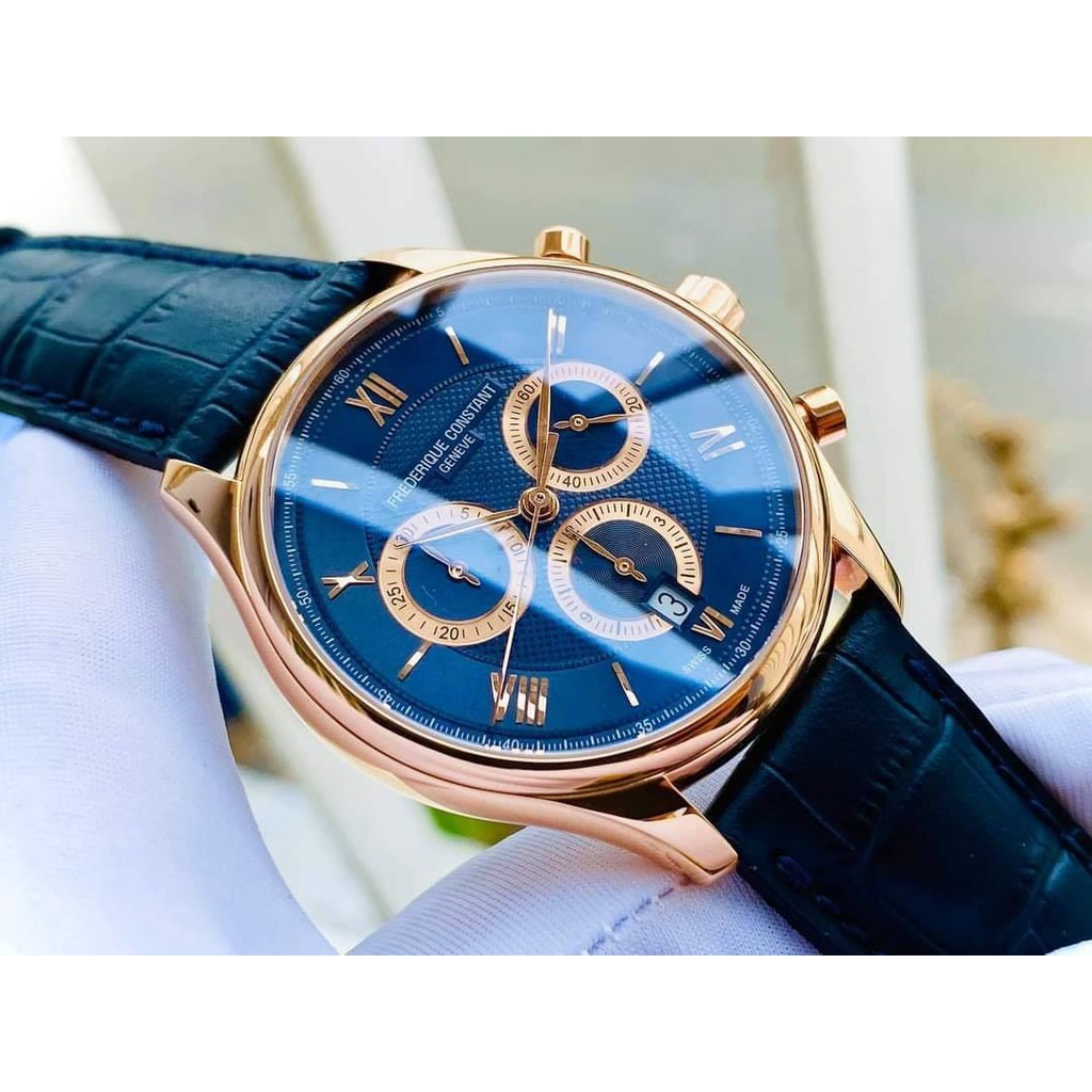 Đồng hồ nam chính hãng Frederique Constant Chronograph Quartz Blue Men's Watch Model : FC-292MNG5B4