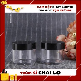 Hủ Đựng Kem ❤ Hủ nhựa 20g nắp đen , hủ chiết kem , chai lọ chiết mỹ phẩm , trum si chai lo