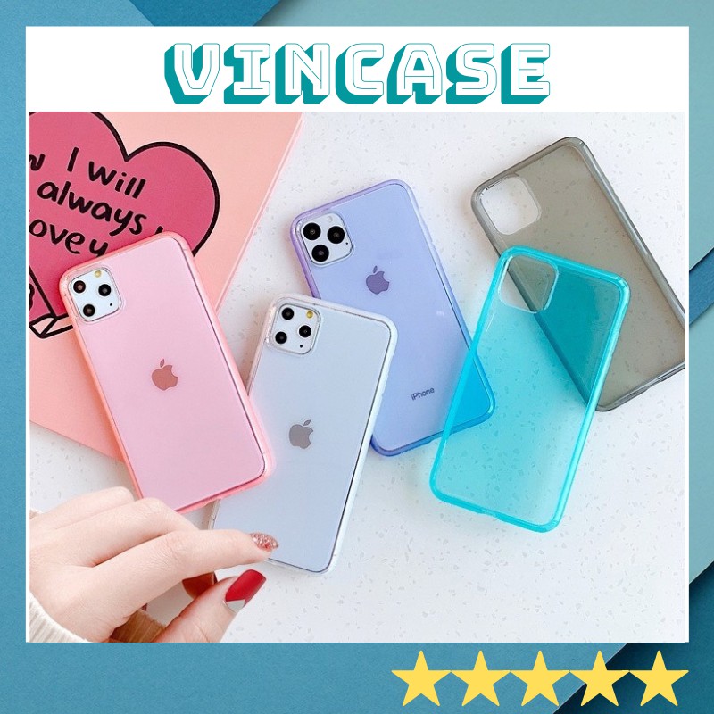 Ốp Lưng Iphone Trong Suốt Siêu Dày Viền Mờ 6s/6plus/6splus/7/8/7plus/8plus/x/xs/xsmax/11/11promax- Vincase
