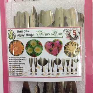 Kim làm thạch rau câu 3D Ngọc Huệ (bộ số 5 - hướng dương, mẫu đơn, phong lữ thảo, dã quỳ, cúc susan, mao lương)