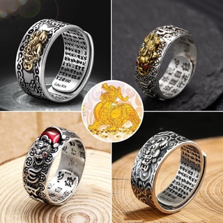 Nhẫn Hở Mạ Bạc 925 Hình Phật May Mắn