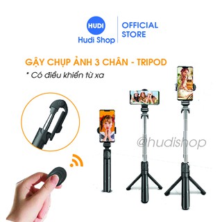 Gậy tự sướng có điều khiển từ xa Tripod 3 chân đa năng Giá đỡ điện thoại chụp ảnh xem phim livetream GD250 Hudishop