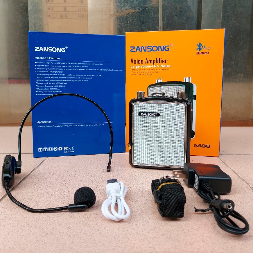 Máy trợ giảng zansong S570 (M70) loa trợ giảng dòng micro không dây bluetooth đài fm