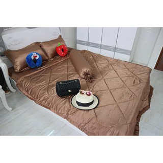[SIÊU SALE] [HỔ TRỢ PVC] Xả kho Bộ drap giường có chăn phi lụa cao cấp sang chảnh (chọn màu)