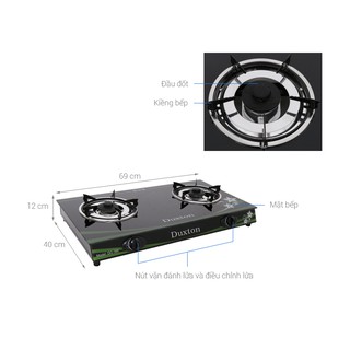 Bếp gas đôi mặt kính Duxton DG-366