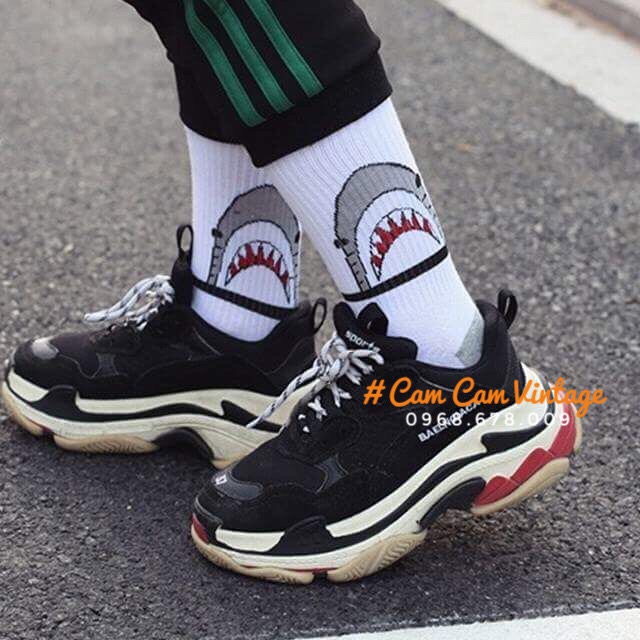 TẤT VỚ UNISEX NAM NỮ CỔ CAO CÁ MẬP , 1997 , OFF WHITE