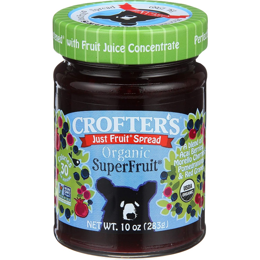 MỨT TRÁI CÂY Superfruit ORGANIC Crofter's Just Fruit Spread, 283g (10 oz)