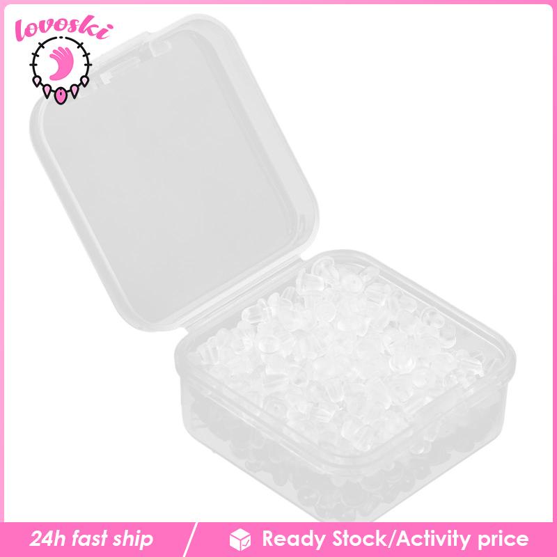 500 Phụ Kiện Bông Tai Bằng Silicon Mềm Trong Suốt