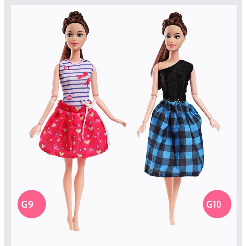 Đầm thời trang xinh xắn đáng yêu cho búp bê Barbie 30cm