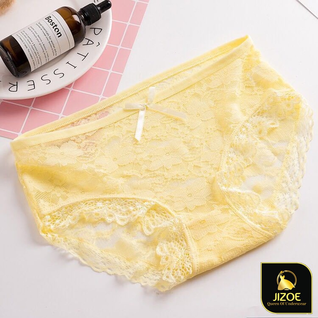 Quần lót nữ cotton phối viền ren cao cấp kháng khuẩn Nhật QLT25