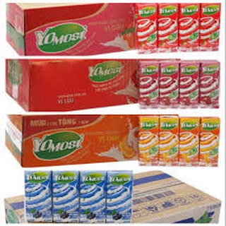 Thùng Yomost 180ml hương cam, dâu, việt quất, lựu