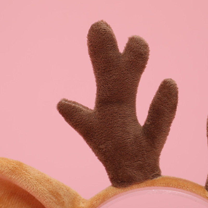 Băng Đô Cài Tóc Hình Sừng Hươu Hoạt Hình Bằng Lông