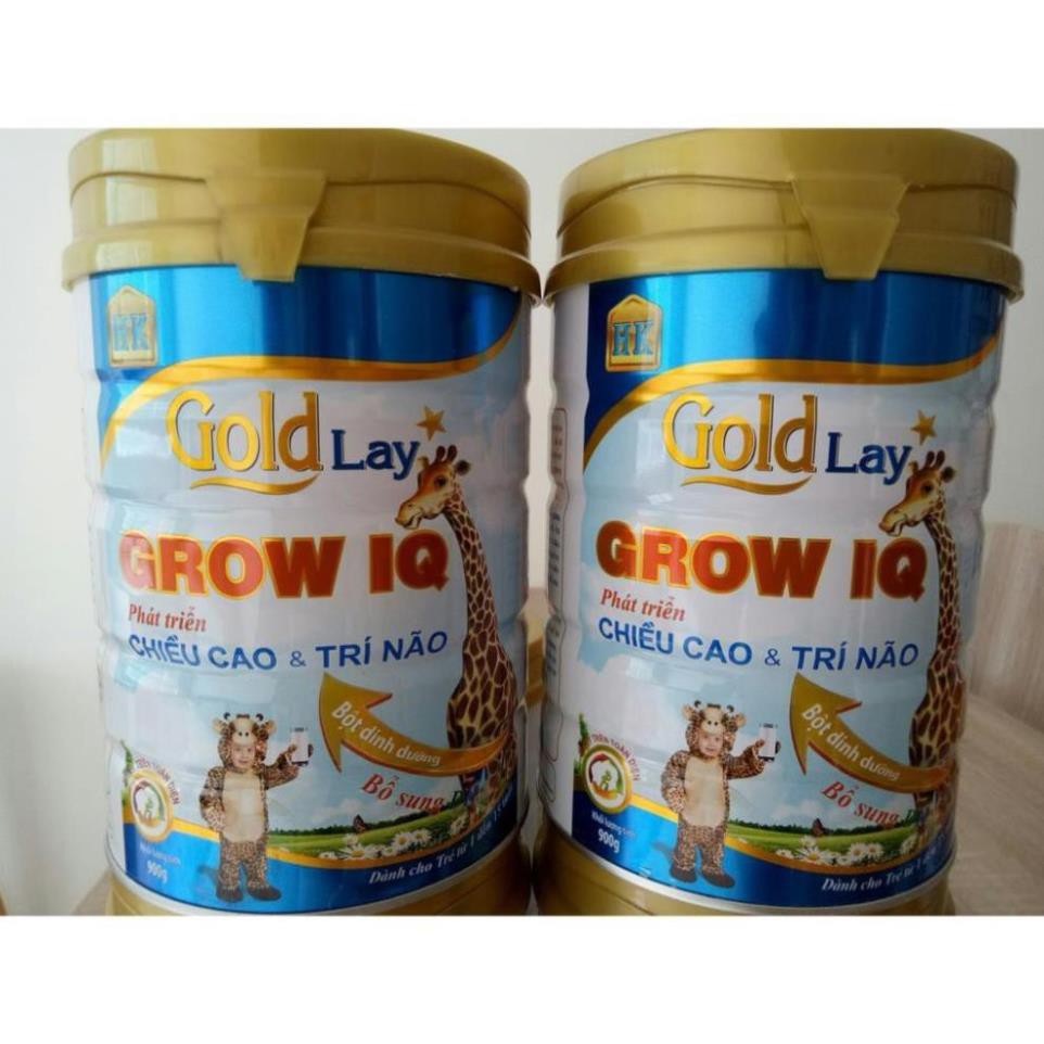 Sữa Goldlay Grow IQ 900g - Phát triển chiều cao và trí não cho trẻ từ 1 - 15 tuổi