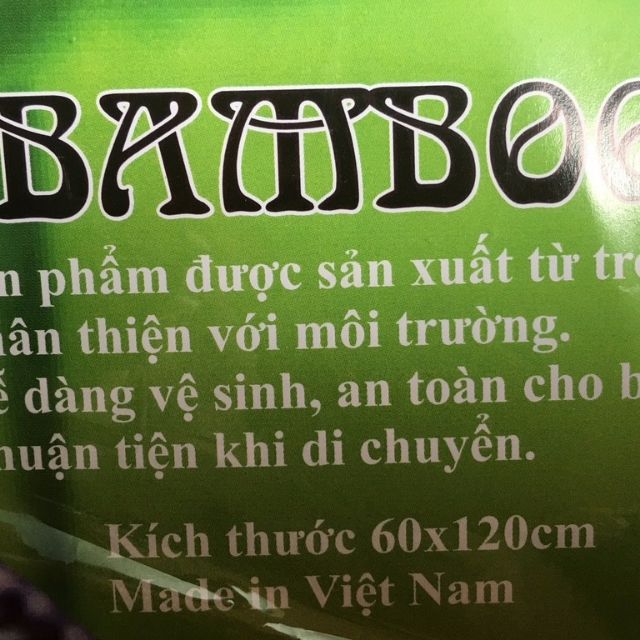 Chiếu trúc Bamboo cho bé KT 60*120 (made in Việt Nam)