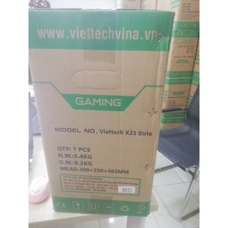 Vỏ case máy tính gaming Viettech X21 Strix lắp Main E-ATX 2 CPU