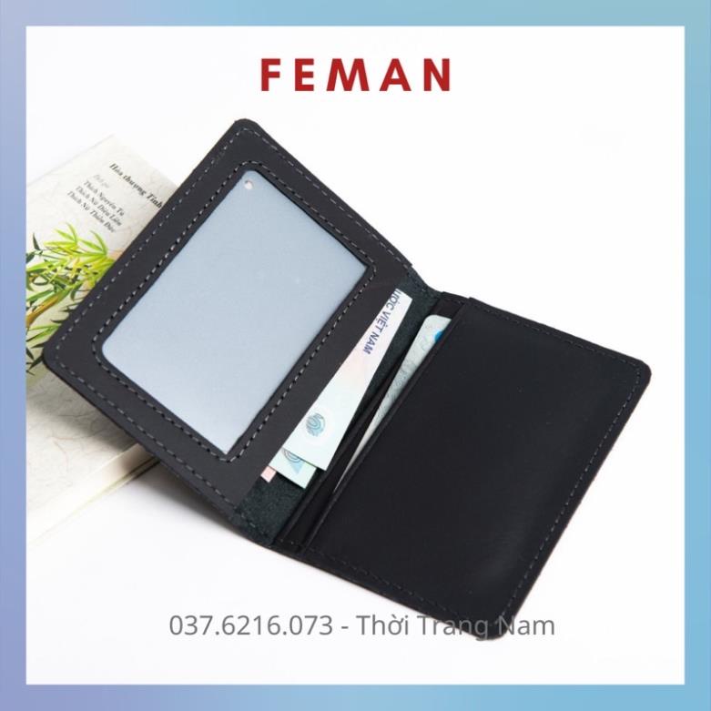 Ví Nam Mini Da Thật Nhiều Ngăn Cầm Tay Đựng Thẻ ATM Đựng Tiền Thời Trang Nhỏ Gọn Cao Cấp FeMan Giá Rẻ Hà Nội VSD !