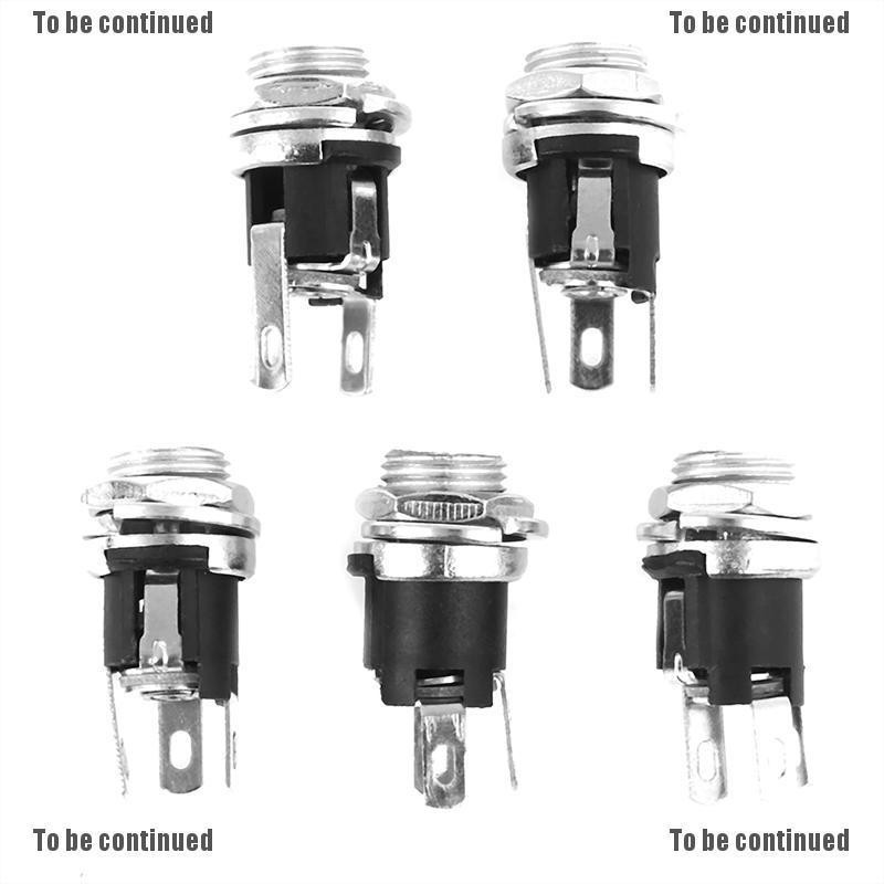 Bộ 5 jack cắm nguồn điện DC cỡ .5 mm x 2.5 mm cho bảng điều khiển chất lượng cao