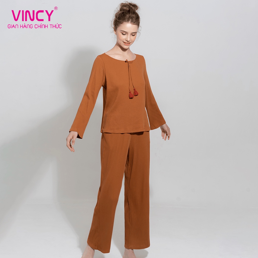 Bộ Đồ Thun Dài Nữ Vincy Thoáng Mát BTD100S21