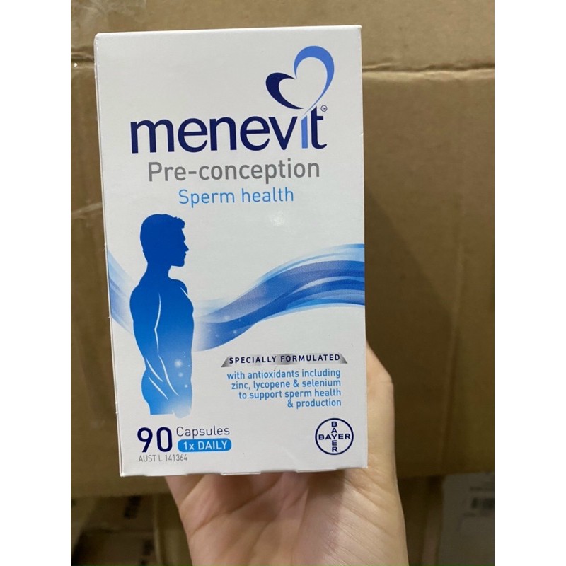 VIÊN UỐNG MENEVIT GIÚP CẢI THIỆN VÀ NÂNG CAO CHẤT LƯỢNG TINH TRÙNG 30 viên/90 viên (Úc)