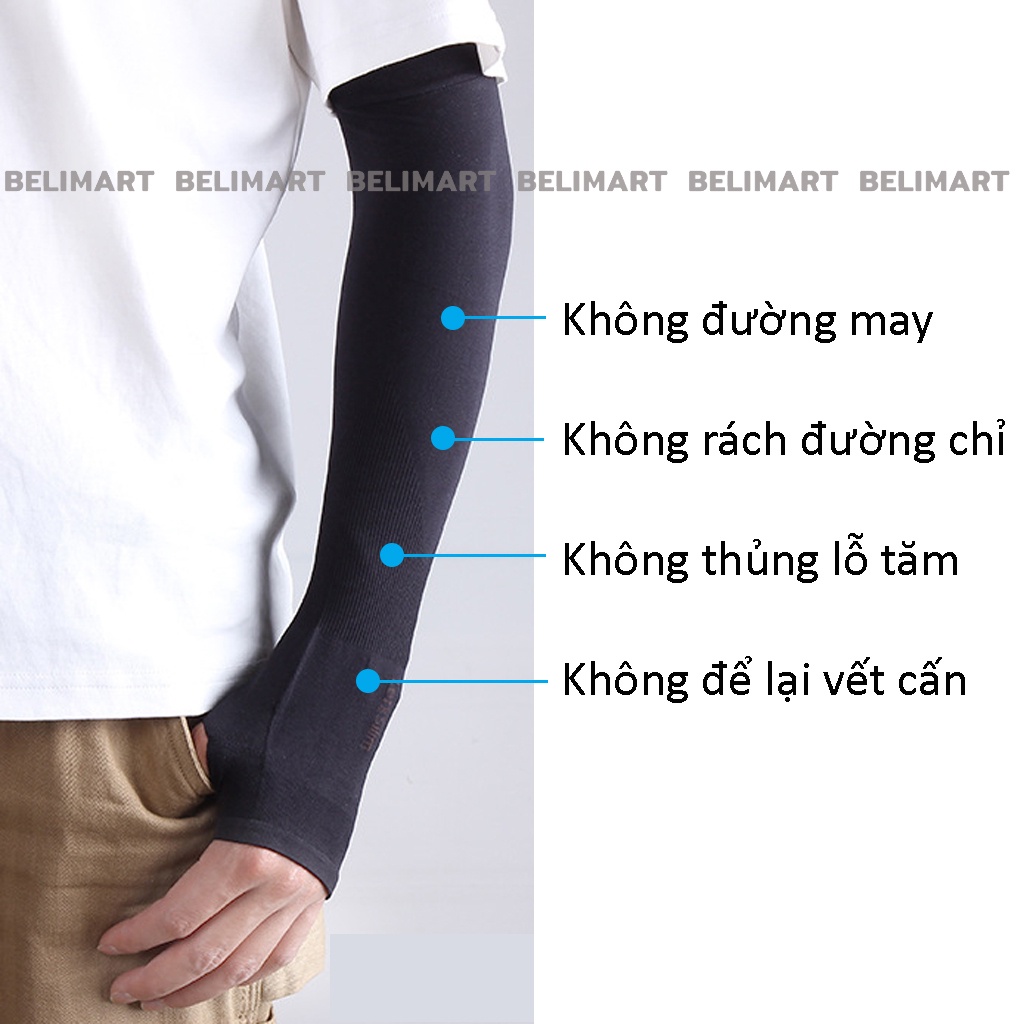 Găng tay chống nắng nam nữ, bao tay đi phượt chất vải dệt thoáng khí, thấm hút mồ hôi BELI BL029 và PK101