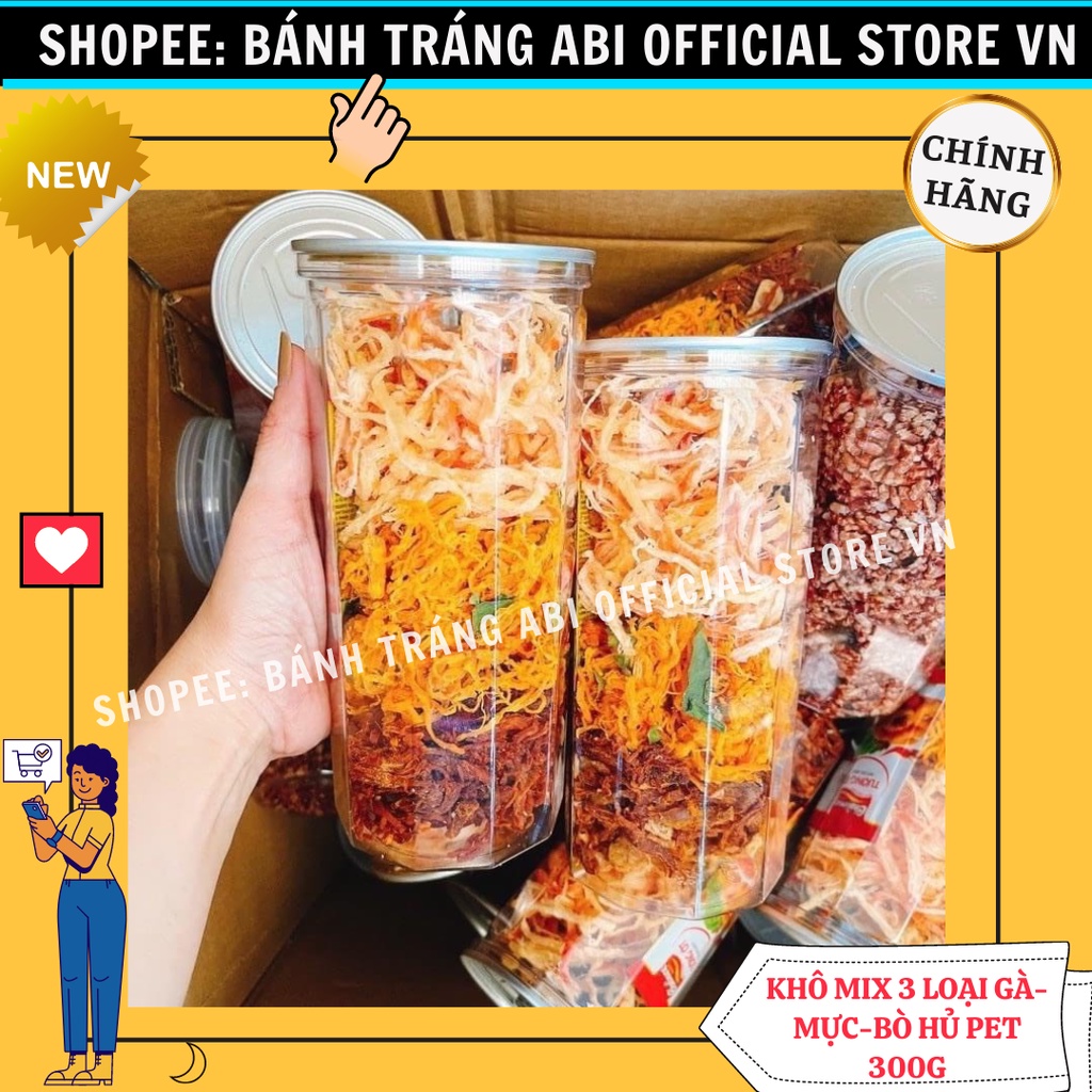 KHÔ MIX 3 VỊ ( HEO MỰC GÀ ) CHẤT LƯỢNG HỦ SANG TRỌNG 300g