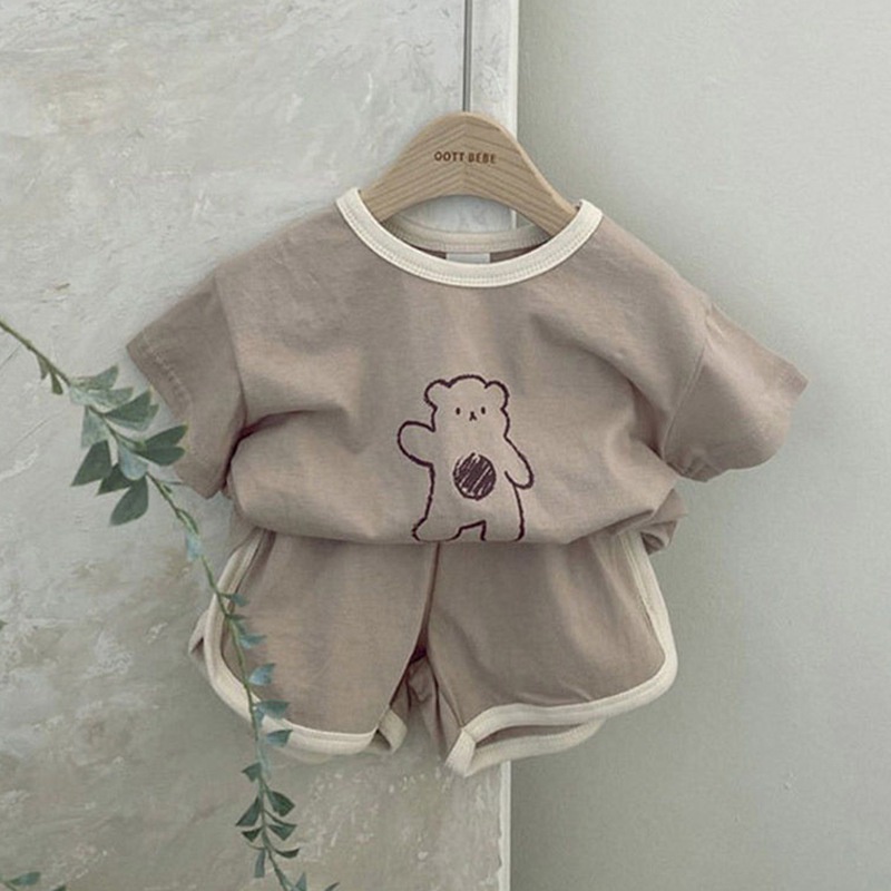 Set Đồ Thể Thao 2 Món Bằng Cotton Thời Trang Mùa Hè Cho Bé