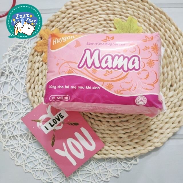 Băng vệ sinh Mama gói 12 miếng bvs ban đêm dành cho mẹ sau sinh