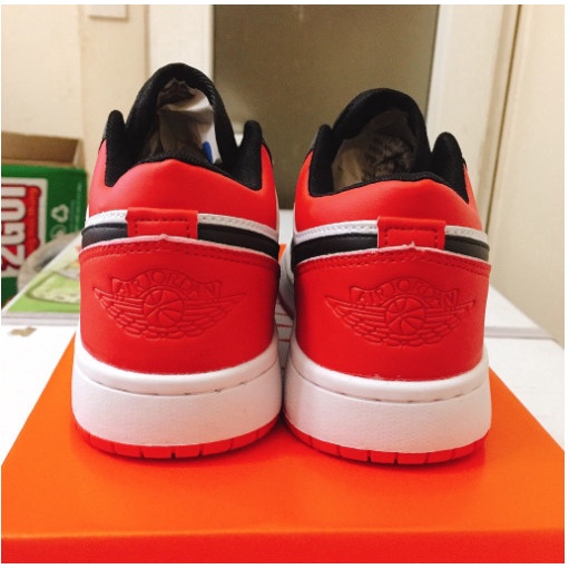 Giày Air Jordan 1 Low Bred Toe, Giày Thể Thao Force Đỏ Đen Thấp Cổ | BigBuy360 - bigbuy360.vn