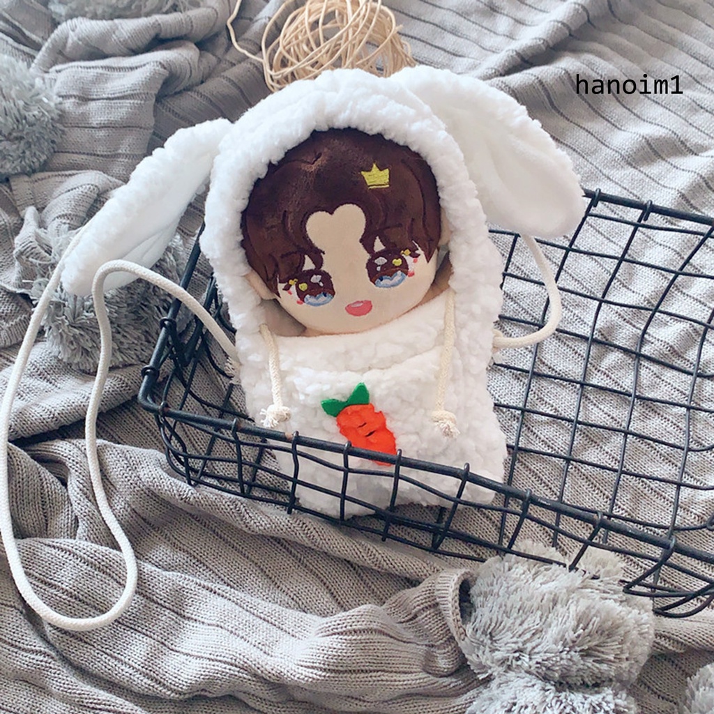 Túi Đeo Chéo Hình Thỏ Nhồi Bông Mềm Mại Thời Trang