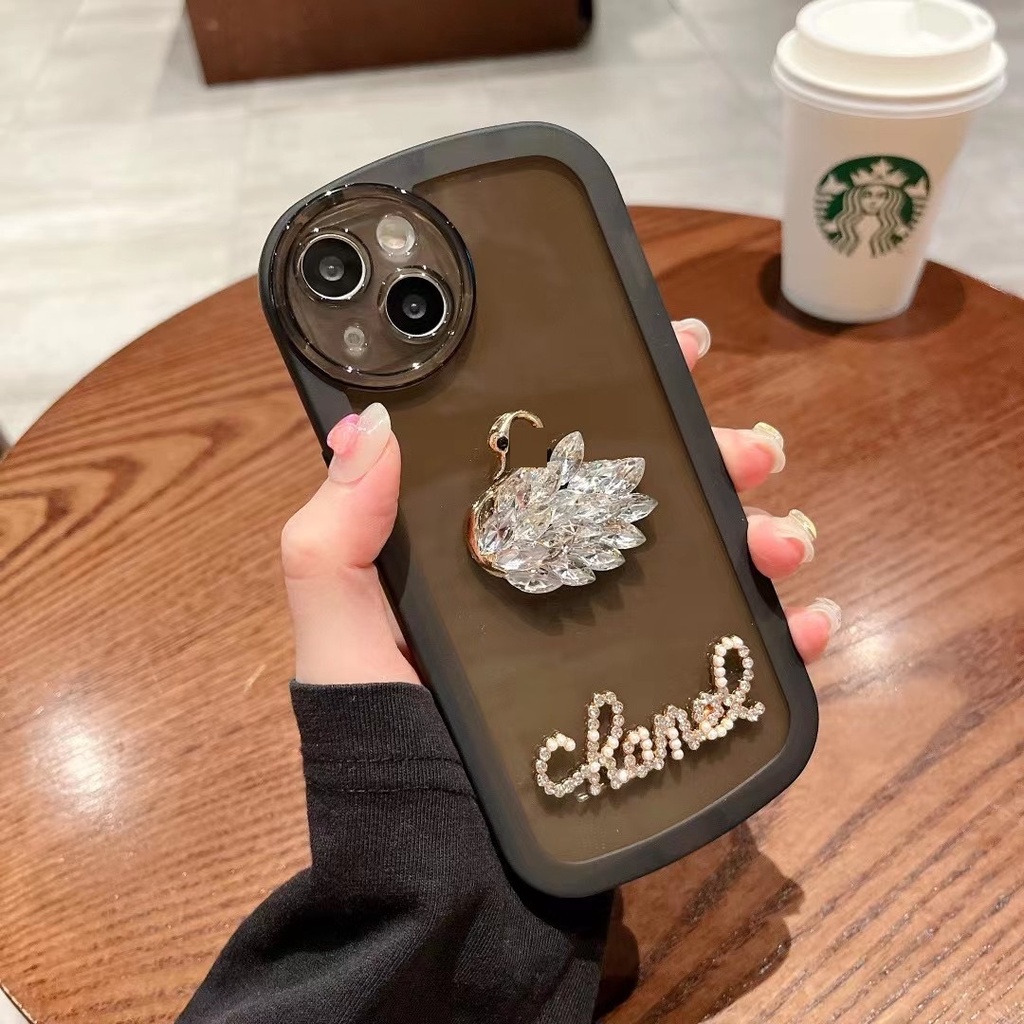 Ốp Điện Thoại Trong Suốt In Hình Thiên Nga Cho iphone X XS XR XS max 7Plus 8Plus 11pro max 12 12 12 pro 12 pro max