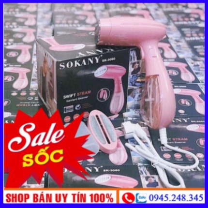 Bàn Là Hơi Nước Cầm Tay SoKaNy SK-3060 Công Suất 1500W, bàn ủi hơi nước cầm tay mini SeKa SK-545 mẫu mới 2022