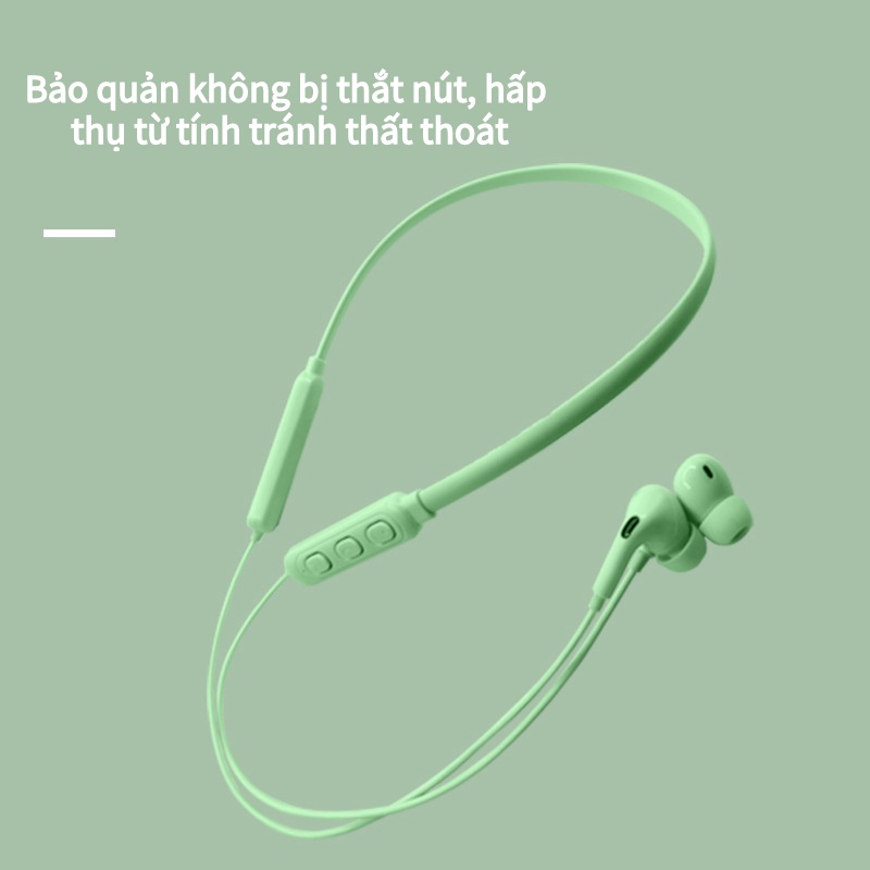 Tai nghe đeo cổ thể thao không dây, chất lượng âm thanh cao cấp, pin dung lượng lớn