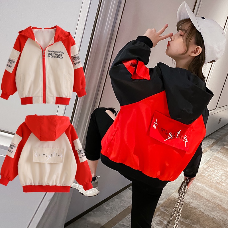 AK25 Size110-160 (15-43Kg) Áo khoác bé gái (áo gió 2 lớp siêu đẹp), Thời trang trẻ Em hàng quảng châu