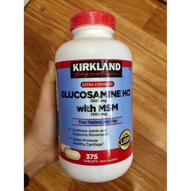 Kirkland Glucosamine HCL 1500mg with MSM 1500mg hộp 375v