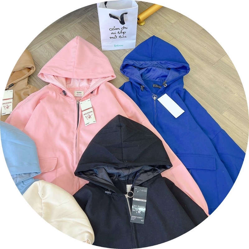 Áo khoác kaki trơn basic túi hộp kaki da lộn 2 lớp có nón unisex ulzzang nam nữ