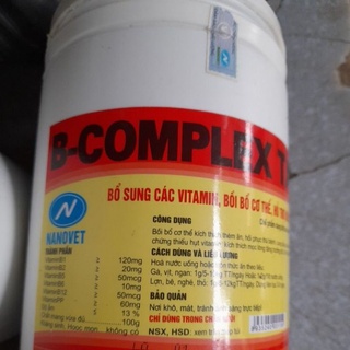Bcomplex tan thú y b1 b2 b5 b6 b12 pp bồi bổ cơ thể, hay ăn chóng lớn, khỏe mạnh lợn gà vịt ngan chim