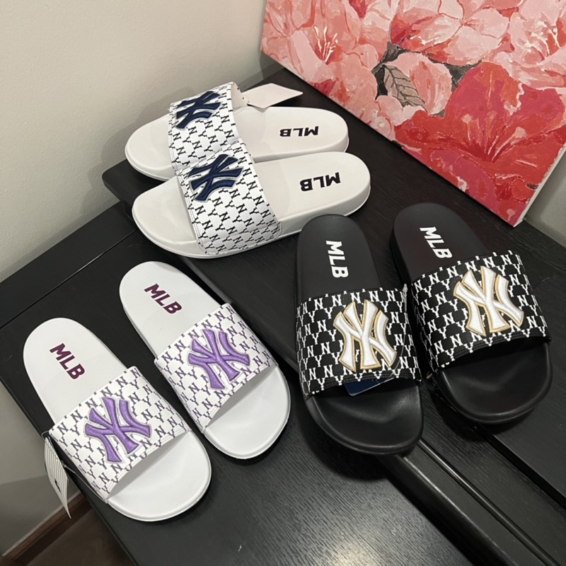 Dép M L B MONO NY Logo Thêu Xuất Xịn