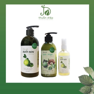 COMBO GỘI BƯỞI NON+XẢ BƯỞI + XỊT BƯỞI HƯƠNG NHU [100% TỰ NHIÊN]. Bộ Combo KÍCH THÍCH MỌC TÓC