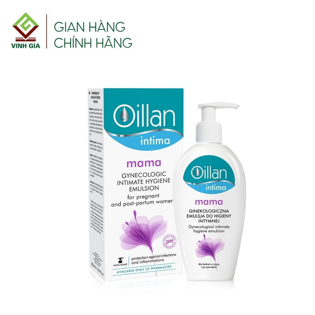 Dung Dịch Vệ Sinh Phụ Nữ OILLAN Intima Mama Giúp Làm Sạch Nhẹ Nhàng Khi Đang Mang Thai Và Sau Sinh 200ml Date T1/2023