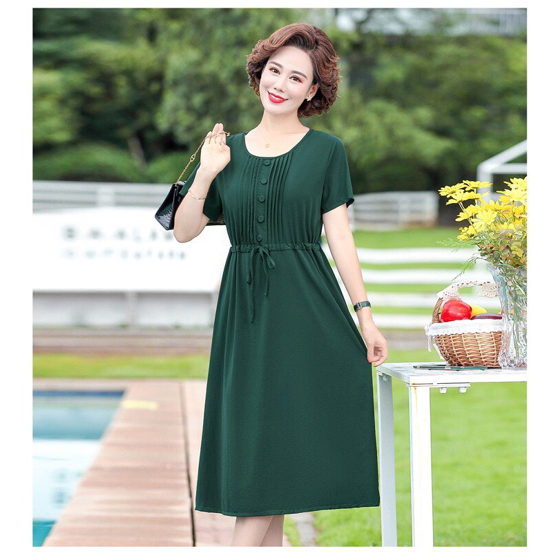 Đầm nữ trung niên sang trọng , đi dự tiệc ,phù hợp thời trang , tinh tế , đẳng cấp . chất liệu voan lụa mịn đẹp mã 01649