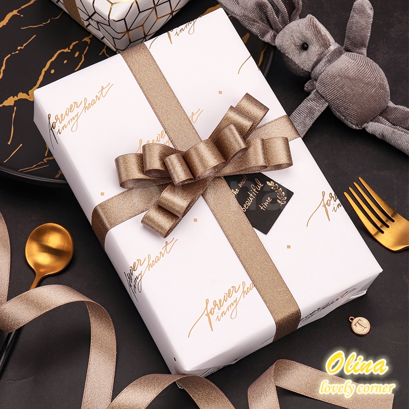 Cuộn Dây Ruy Băng 9.1Monres 16mm Màu Vàng Sang Trọng Dùng Để Gói Quà