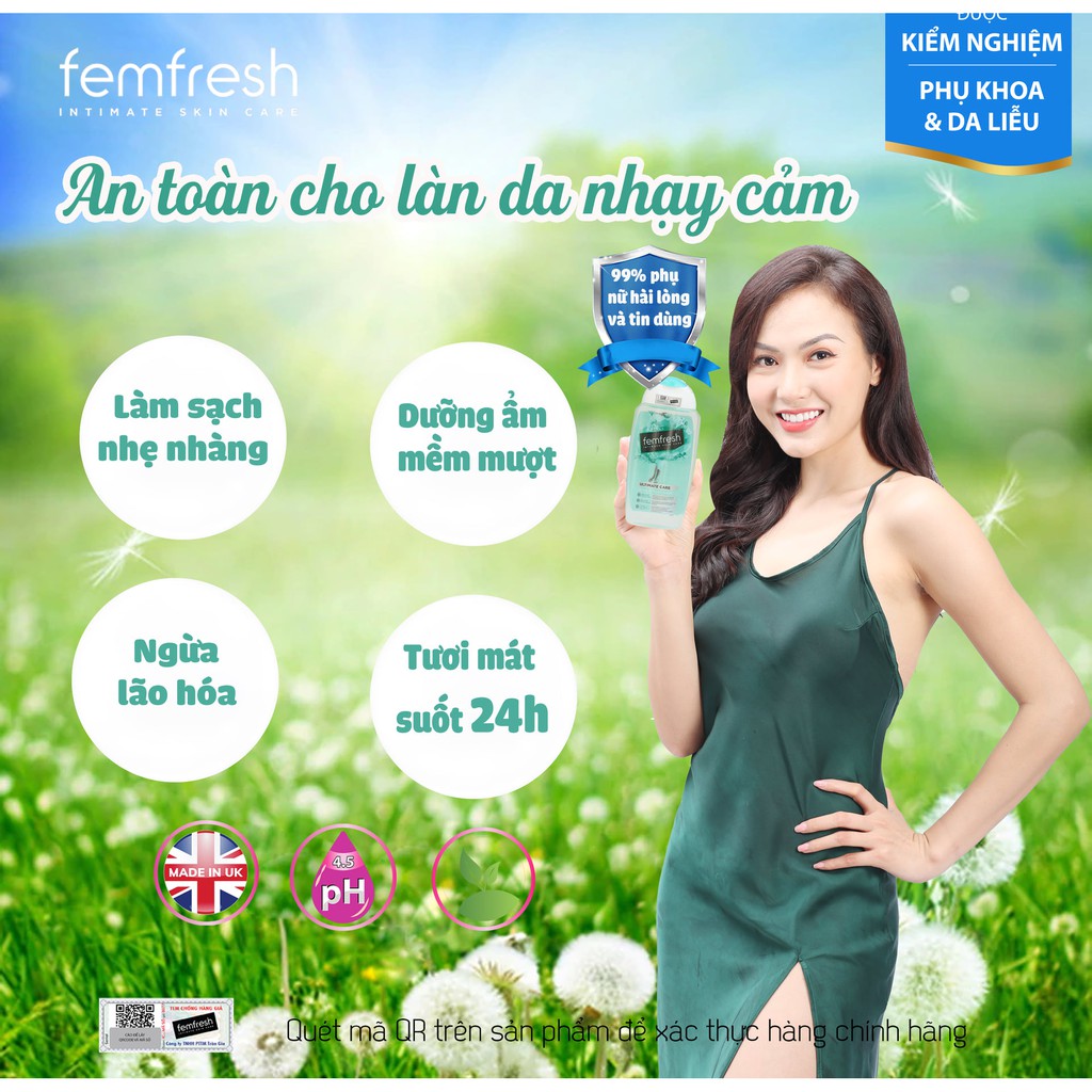 [COMBO HÈ CỰC CHẤT] Mua 3 dung dịch vệ sinh chăm sóc vùng kín Femfresh TẶNG ngay 1 Dầu gội khô Batiste 200ml