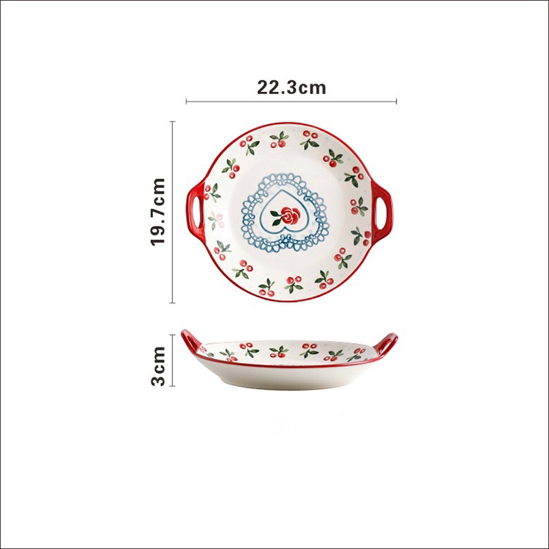 Bộ bát đĩa cherry đủ món có sẵn