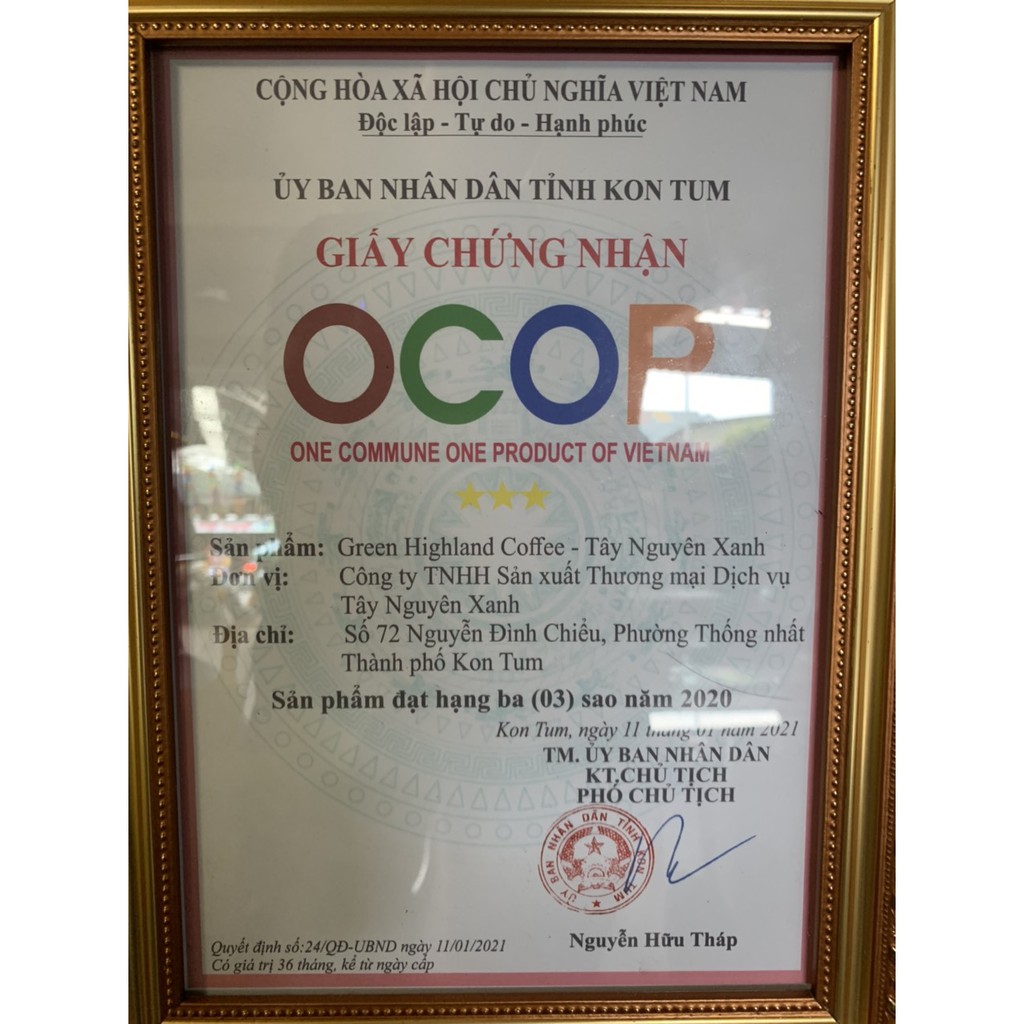 cà phê rang xay nguyên chất sạch pha phin thức tỉnh 2 500gr tây nguyên xanh ocop kon tum | BigBuy360 - bigbuy360.vn