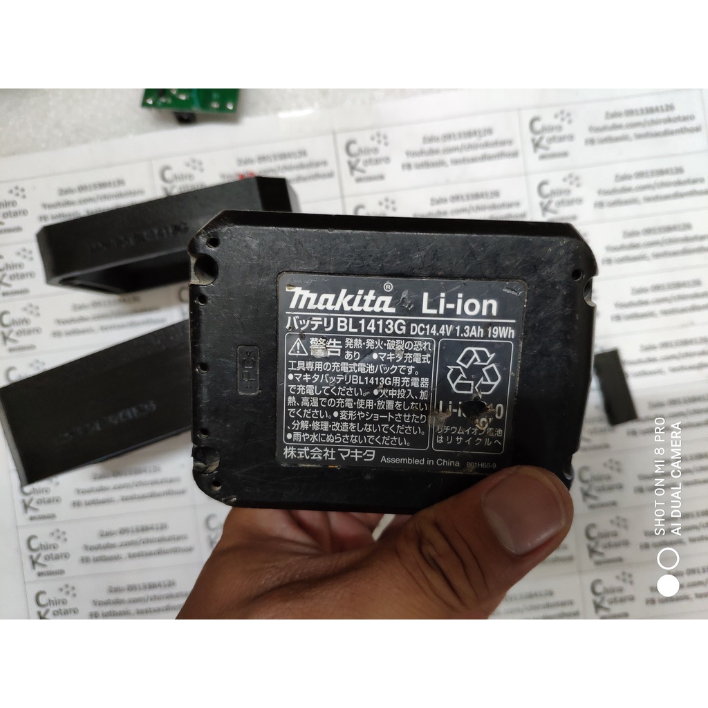 Miếng chèn tăng chiều cao cho hộp pin Makita li-ion 14.4V chuẩn G BL1411G, BL1413G, BL1415G