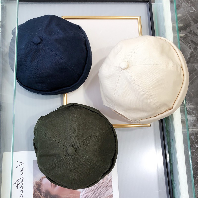 Mũ beanie không vành màu sắc vintage