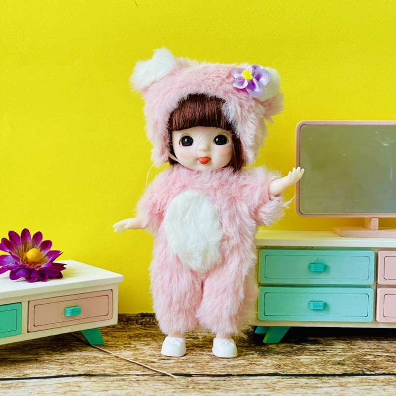 Búp bê BJD 17cm xinh đẹp kèm trang phục quà tặng đồ chơi cho bé gái