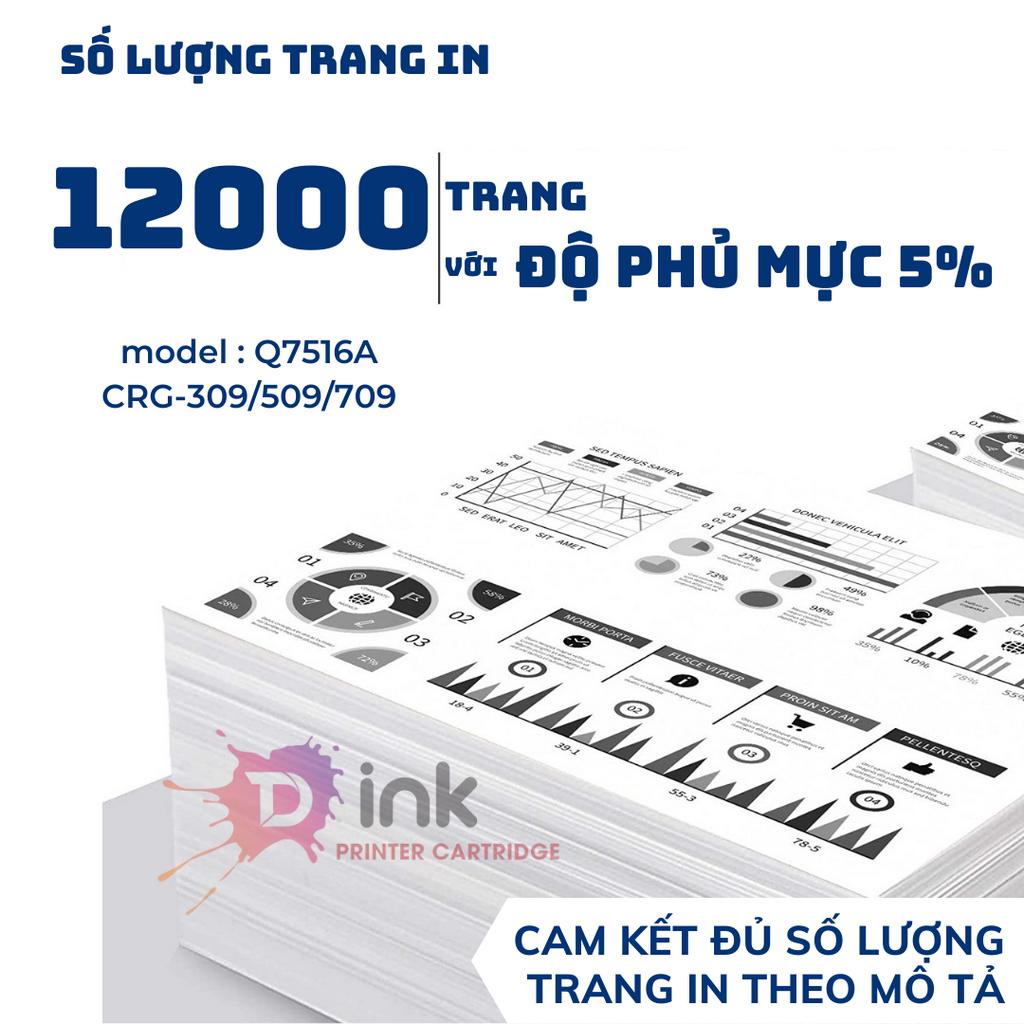 Hộp Mực siêu đậm nét TDink 16A  - Dùng cho máy in laser HP 5200