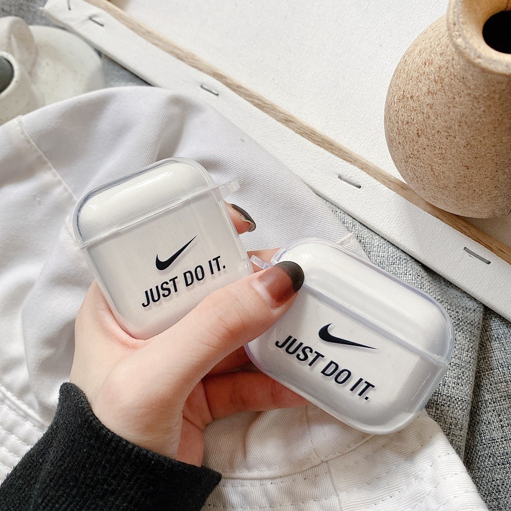 ADIDAS Vỏ Bảo Vệ Hộp Sạc Tai Nghe Airpods Pro 1 / 2 Bằng Tpu Mềm Trong Suốt In Logo Nike / Jordan / Air Jordan