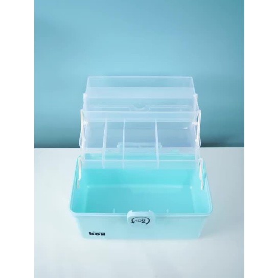 MVP040 Hộp đựng thuốc gia đình 3 tầng phân loại các loại thuốc, có tay cầm và khoá hộp chắc chắn, chất liệu pp siêu bền
